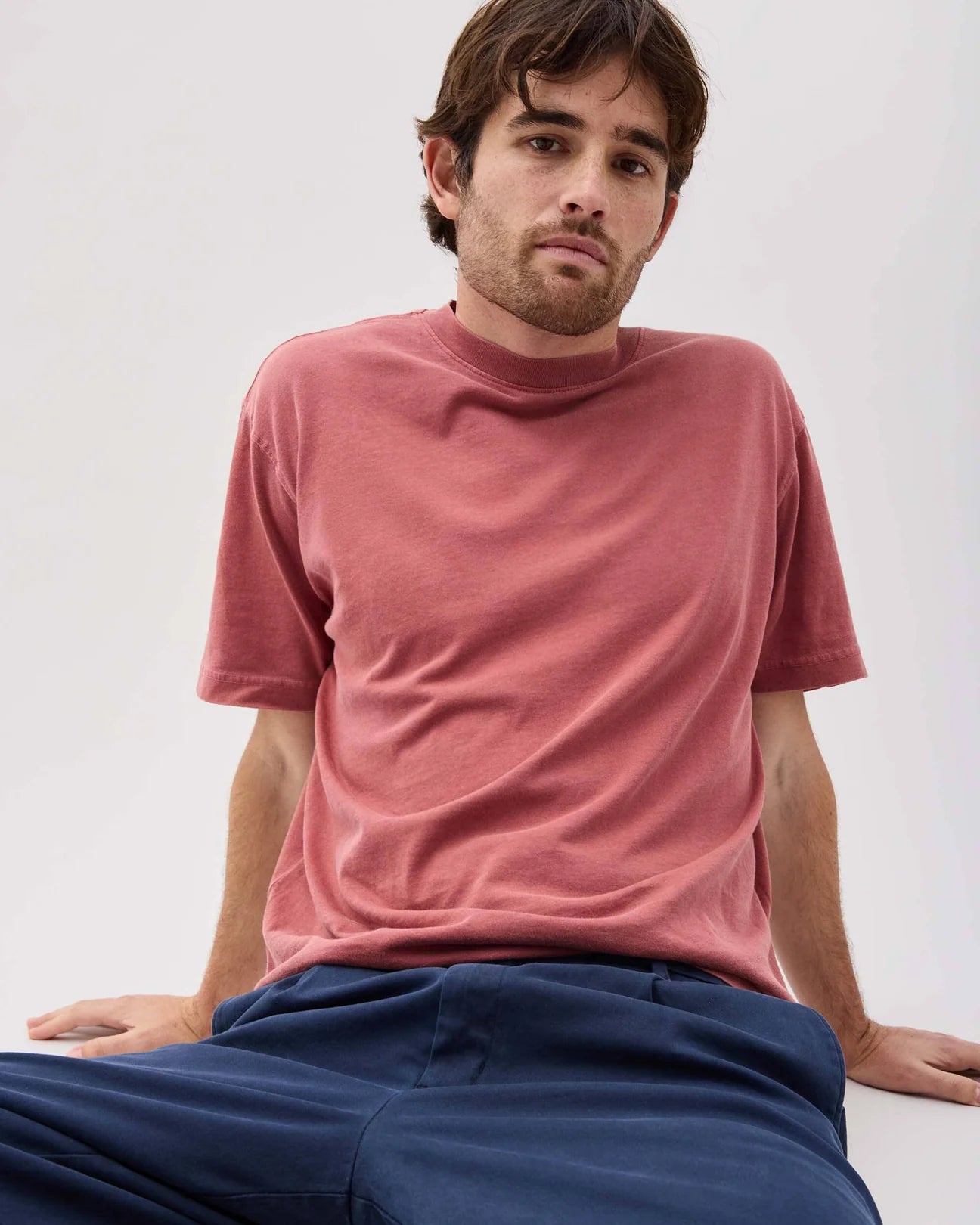 Men's Relaxed Tee (Marsala)