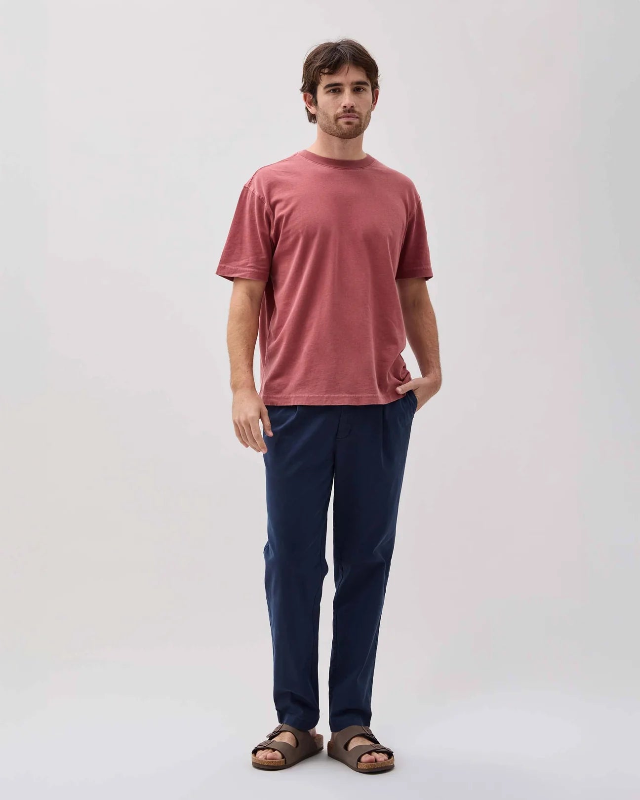 Men's Relaxed Tee (Marsala)