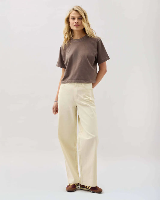 Relaxed Crop Tee (Mole)