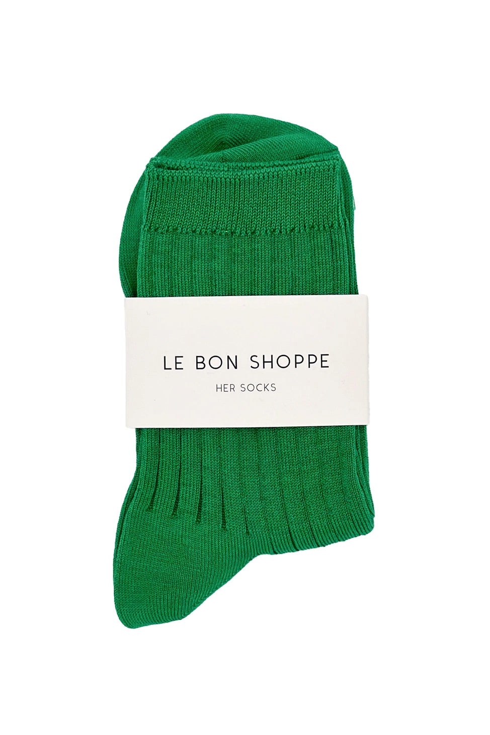 Her Socks - Mercerized Combed Cotton Rib | Kelly Green