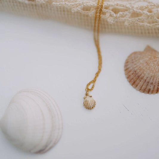 14K Gold FIll Sea Shell Necklace