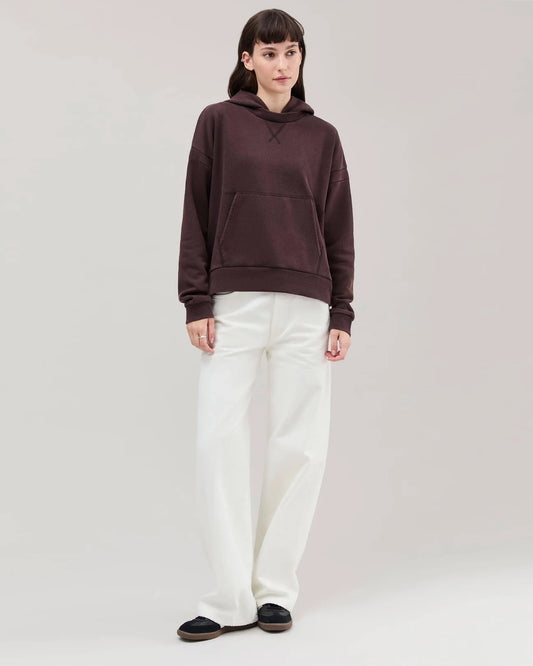 Women's Recycled Fleece Hoodie (Mineral Ganache)