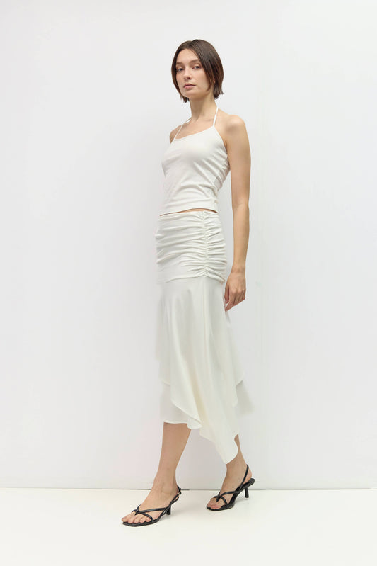 Knit White Halter Tank Top
