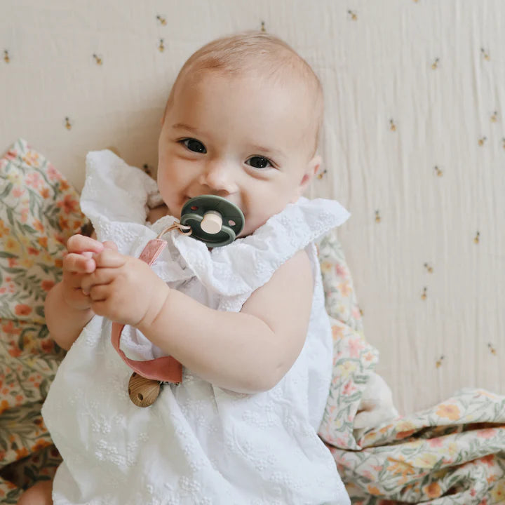 Natural Rubber Pacifier 2-Pack | Olive/Cocoa