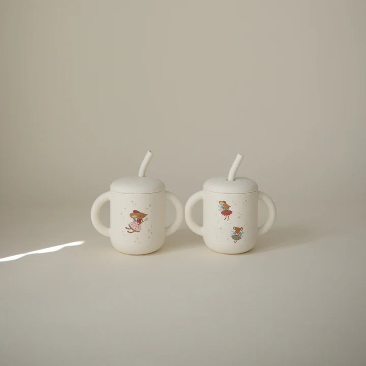 Fairy Mice Silicone Training Cup + Straw