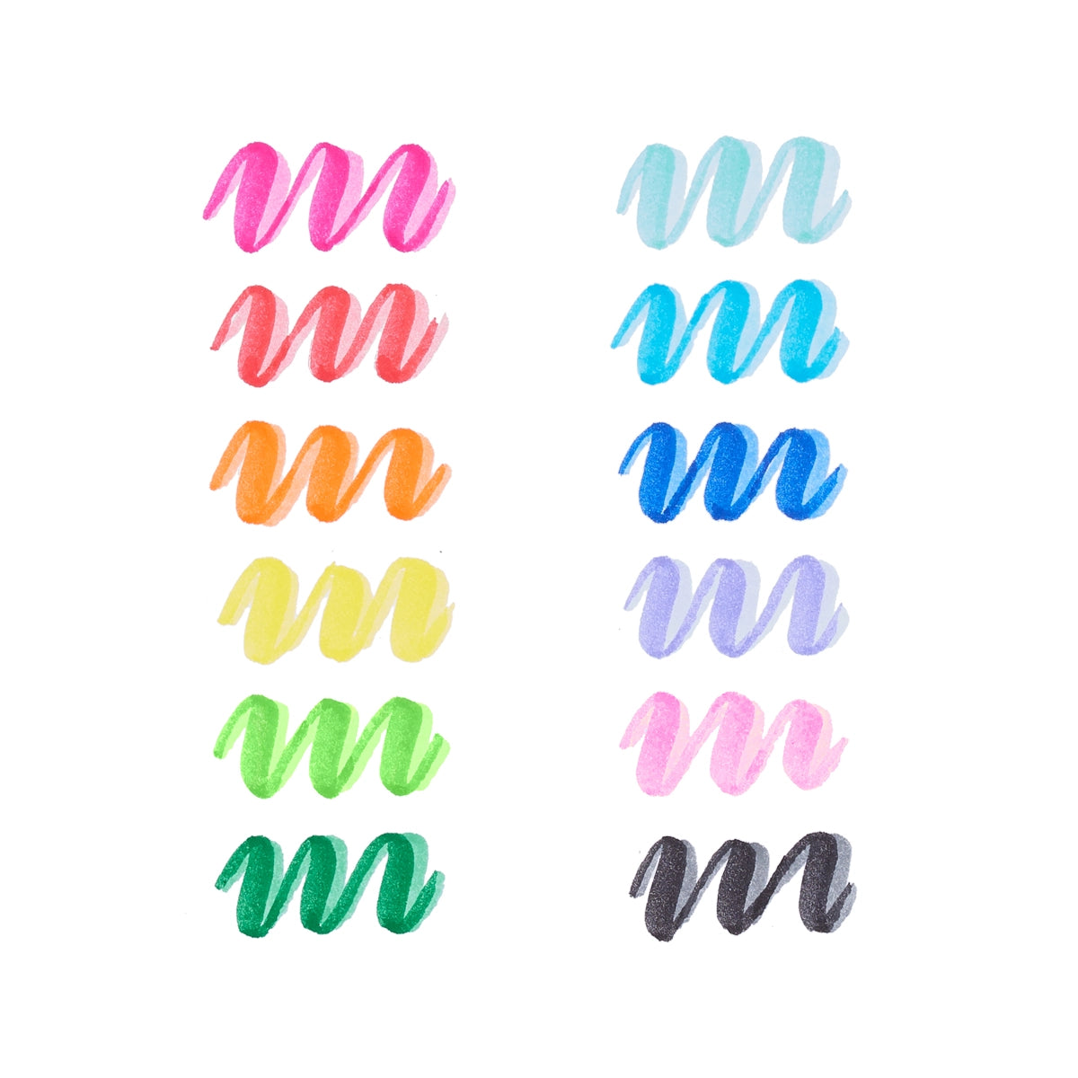 Dual Tone Double Ended Brush Markers (Set of 12 / 24 Colors)