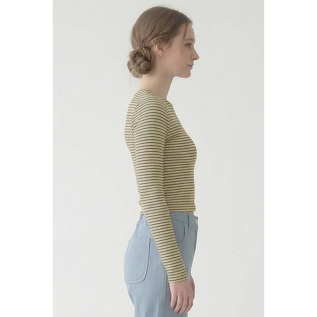 LONG SLEEVE STRIPPED T SHIRT