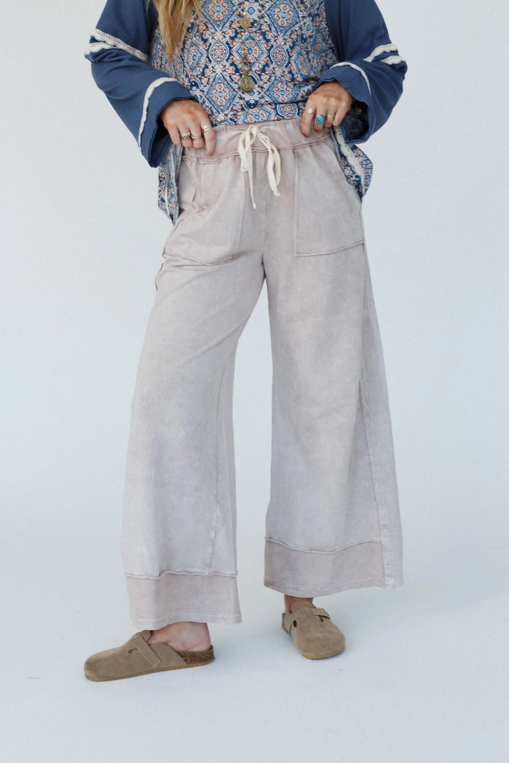Heaven Sent Wide Leg Pant -Taupe