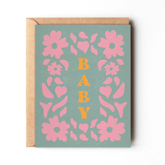 Baby - Floral Spring Baby Card