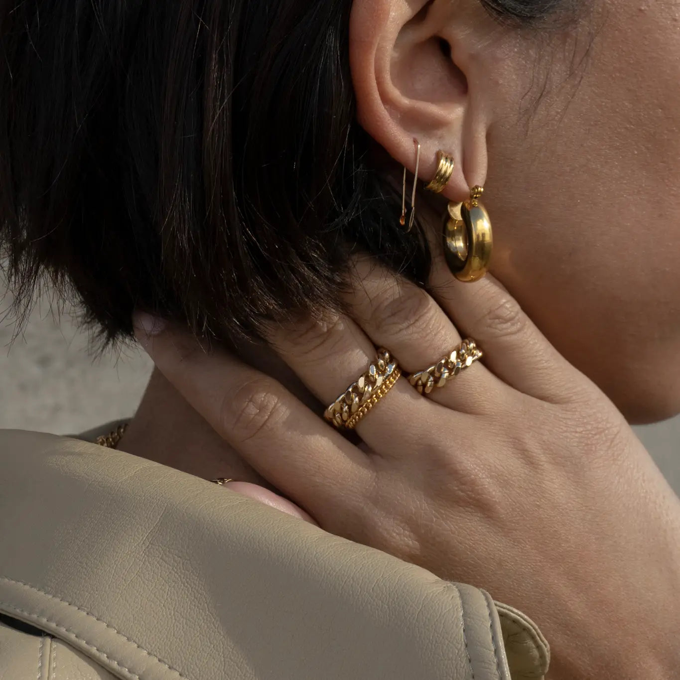 Claire Huggie Hoops