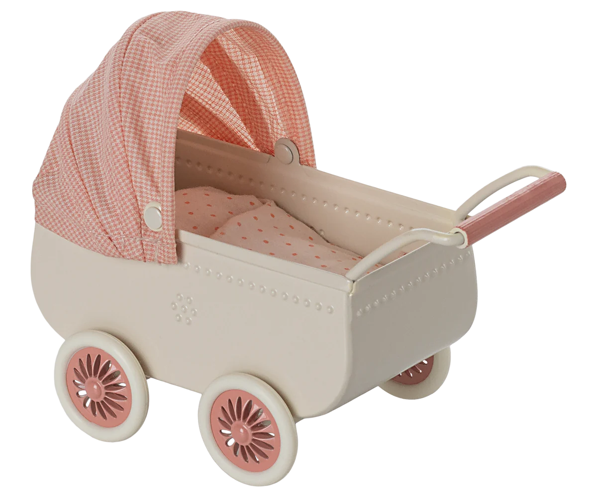 Maileg Mouse Pram (Coral)