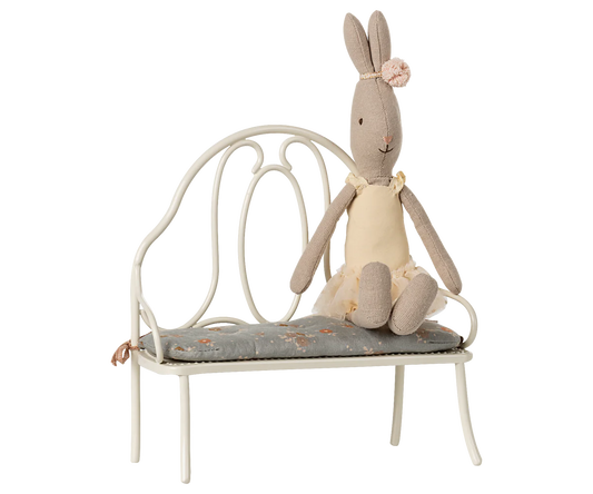 Vintage bench, Miniature - Off white