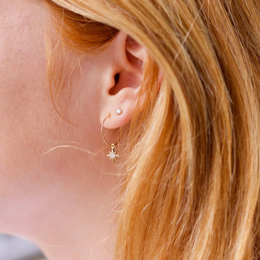 North Star Hoops (Gold Filled)