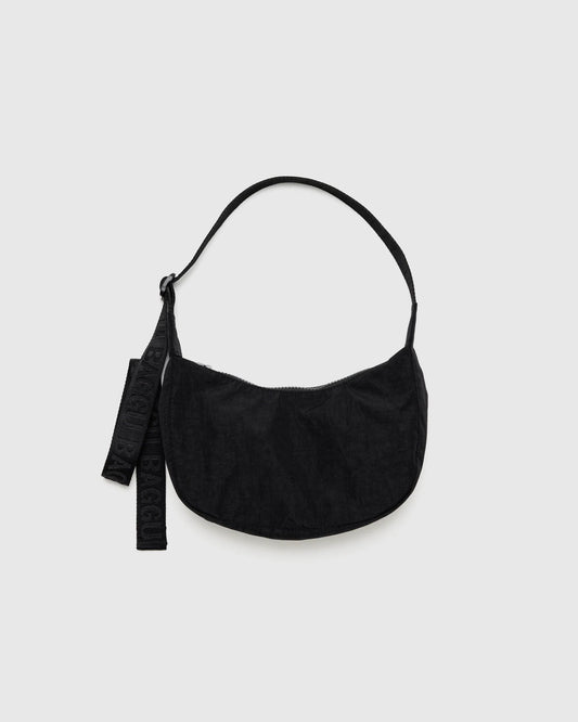 Small Nylon Crescent Bag | Black