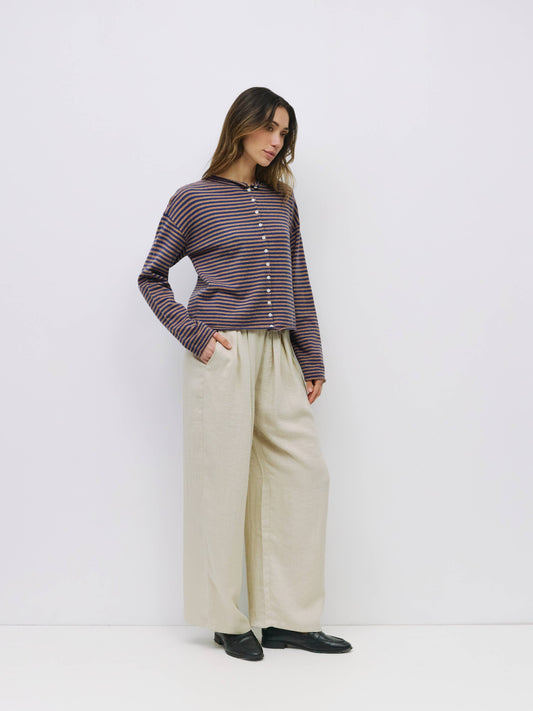 Brown + Navy Elisa Cardigan