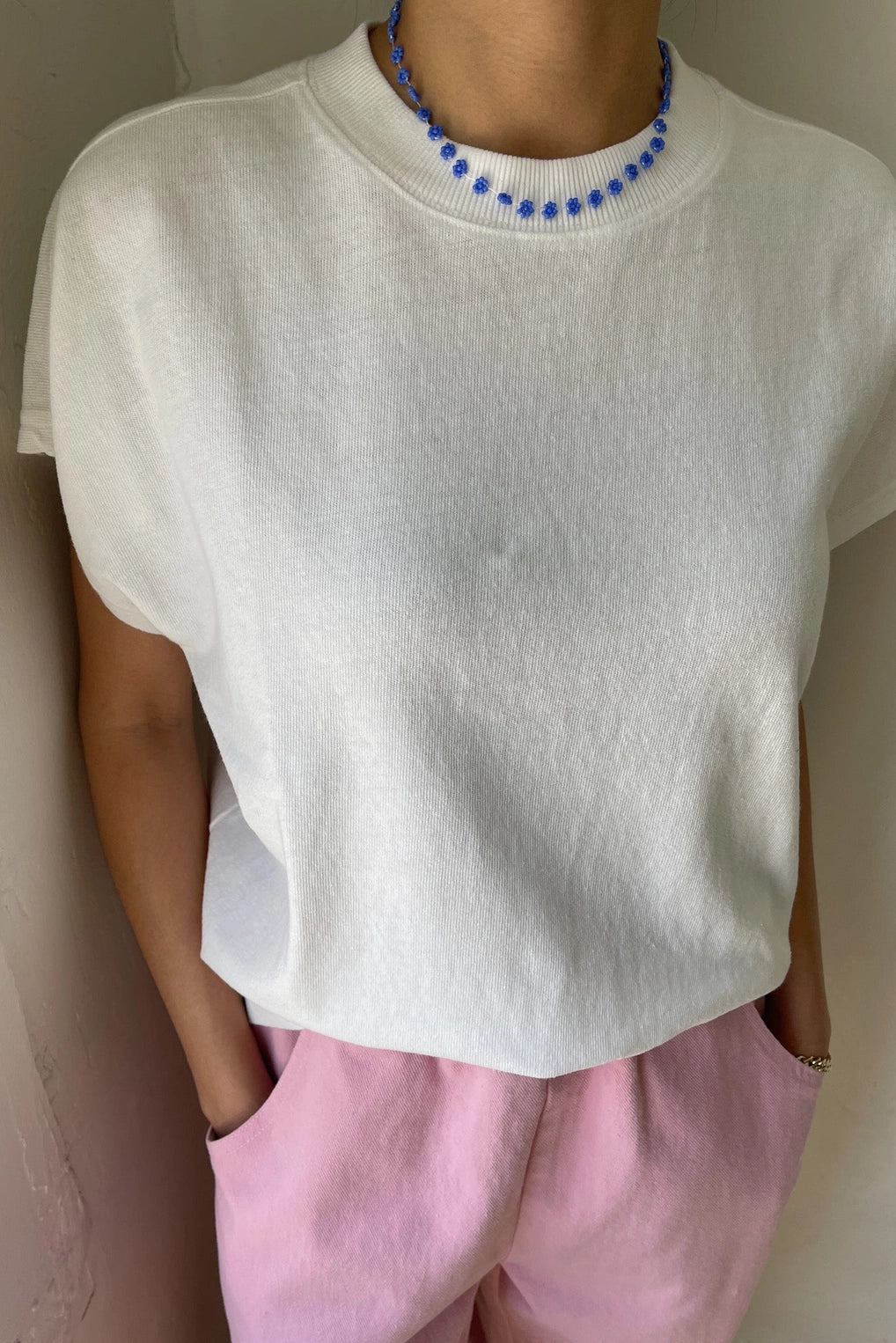 White Cotton Jeanne Tee
