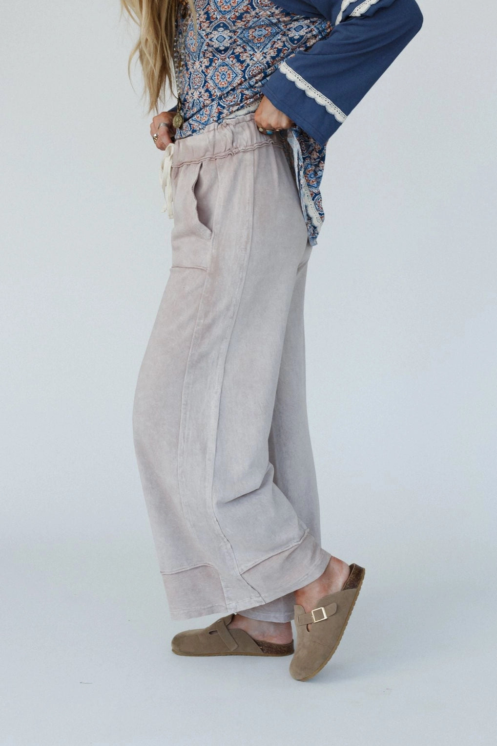 Heaven Sent Wide Leg Pant -Taupe