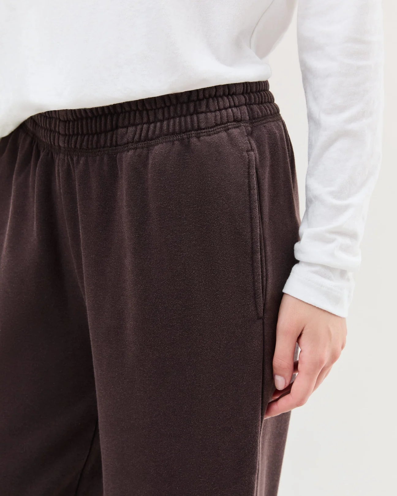Women's Recycled Fleece Wide Leg Pant (Mineral Ganache)