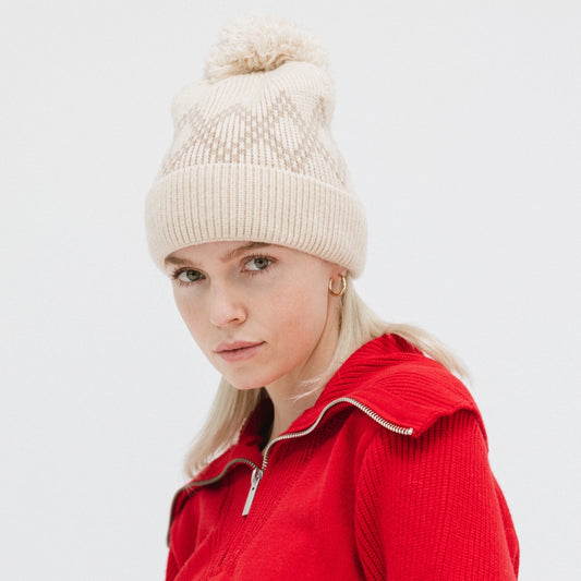 Elio Pom Beanie (Cream)