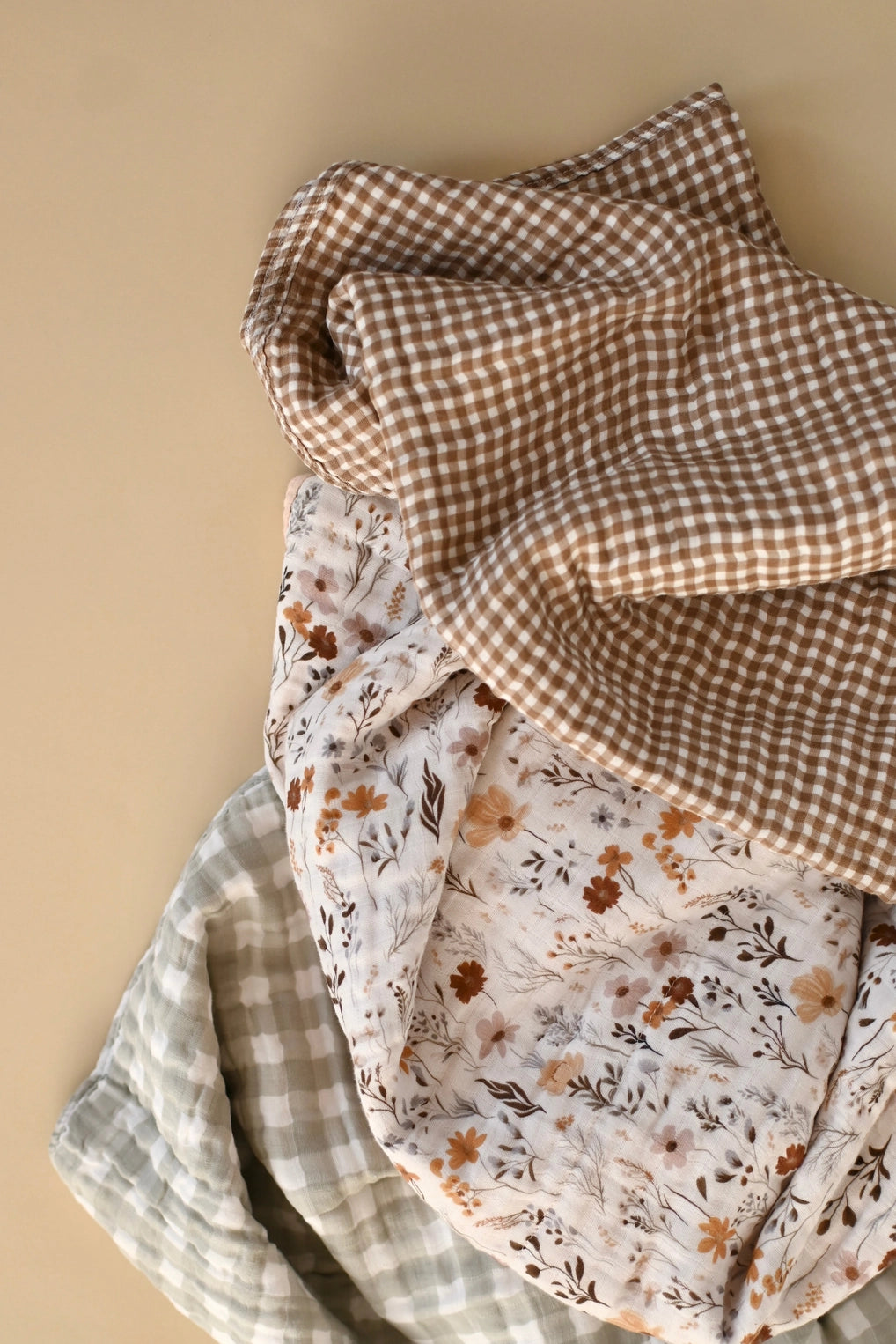 Muslin Swaddle - Vichy Brown