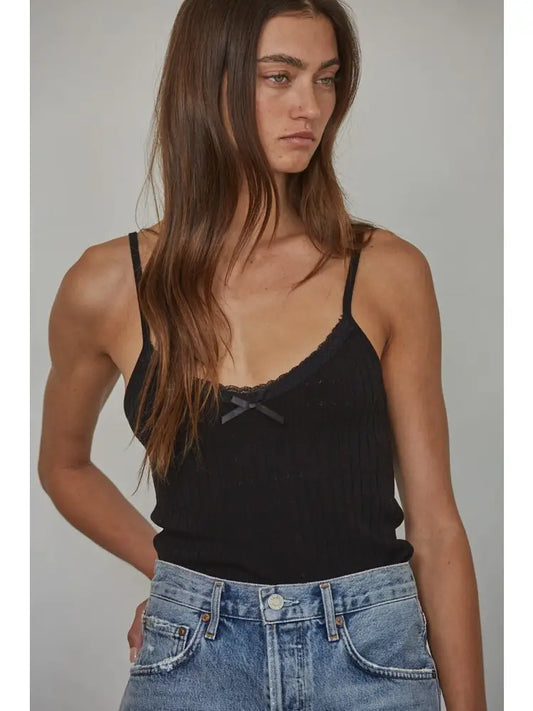 Sweet Pea Cami Top (Black)