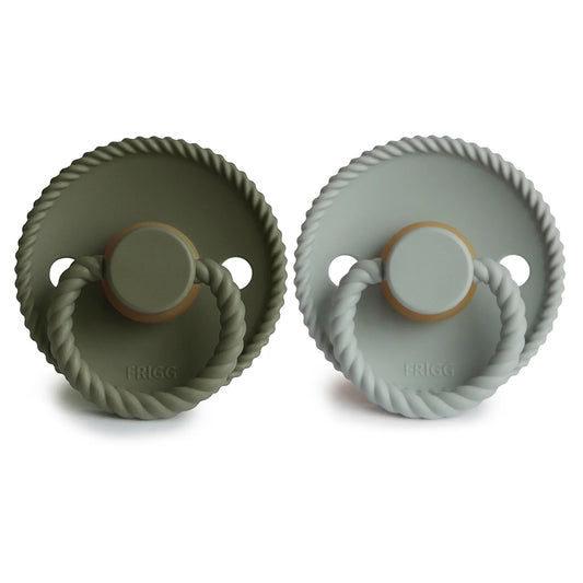 Frigg Rope Natural Rubber Baby Pacifier | 2-Pack