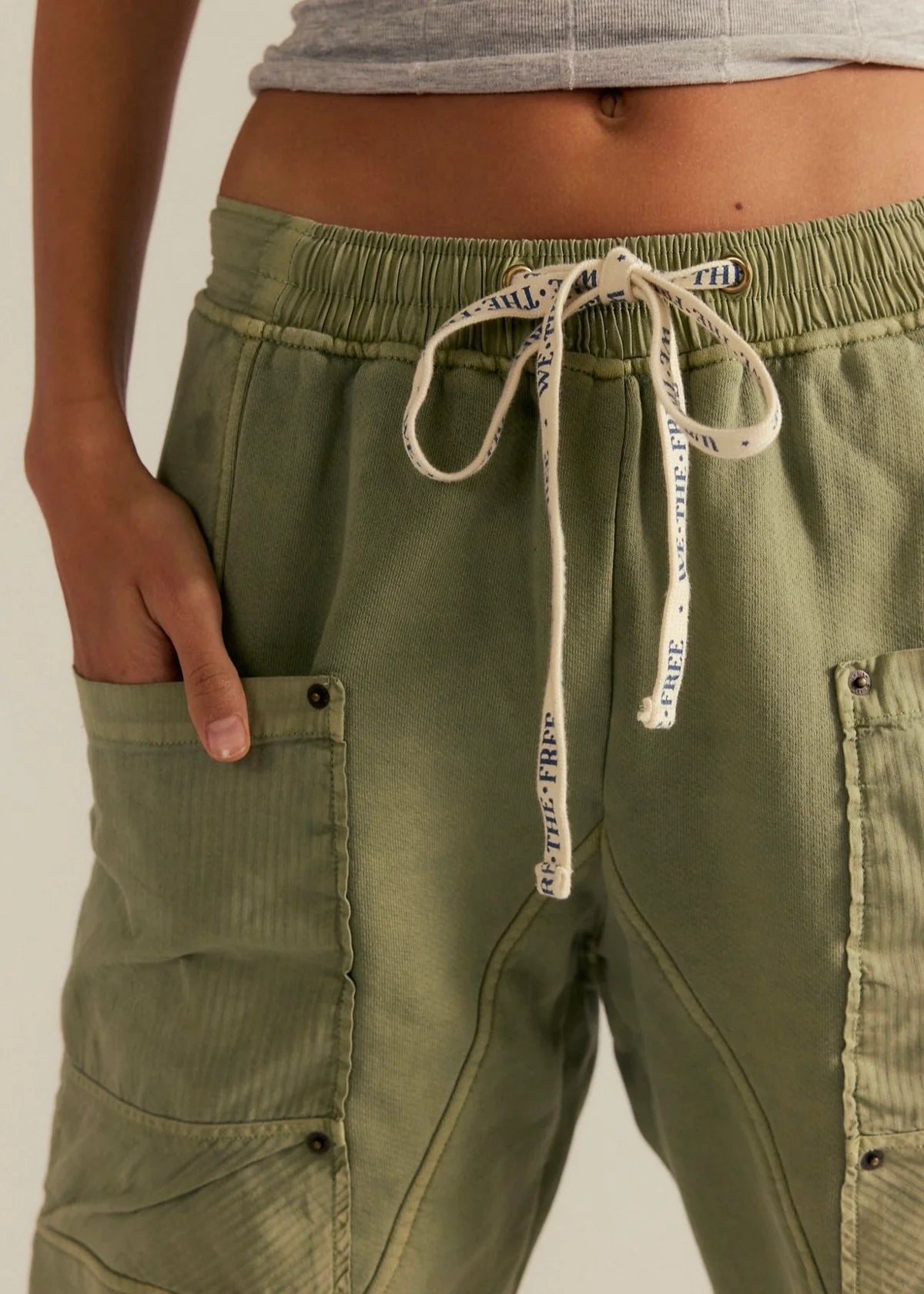 We The Free Jet Set Knit Pull-On Pants (Oil Green)