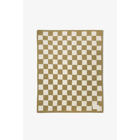 The Teddy Throw - 100% Recycled - Khaki Check