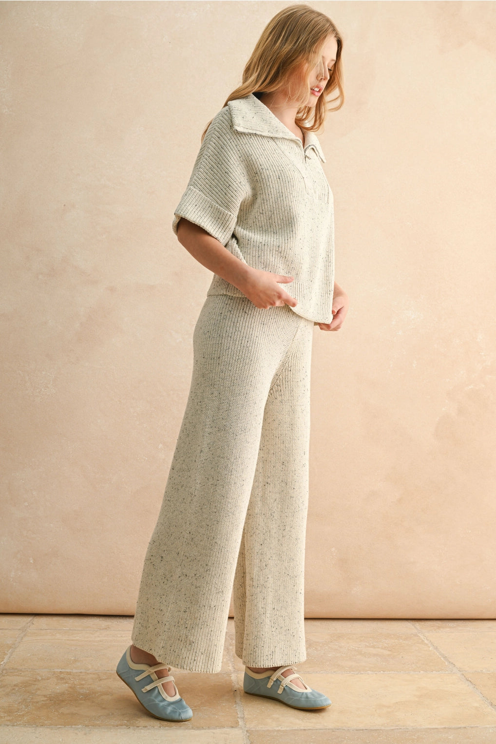 Salt and Pepper Knitted Pants