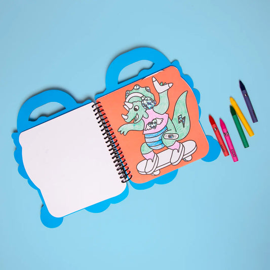 Dino Super Coloring & Sticker Book