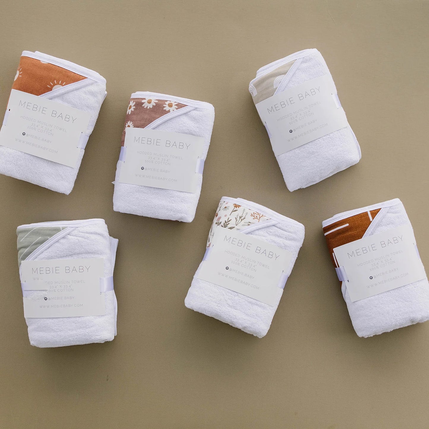 Sand Rainbow Muslin Hooded Towel