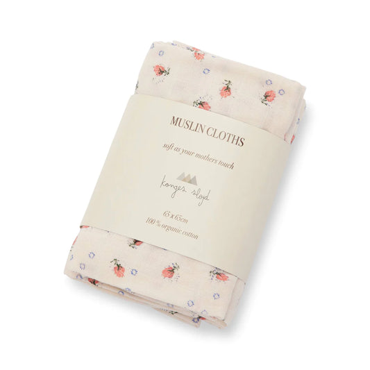 3 pack muslin cloth - floral