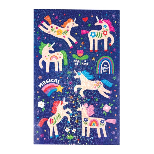 Magical Unicorn Stickers (Holographic Glitter)
