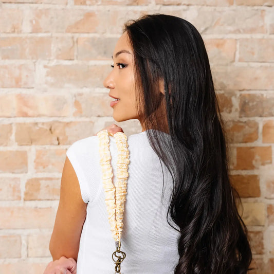 Yellow Gingham Lanyard