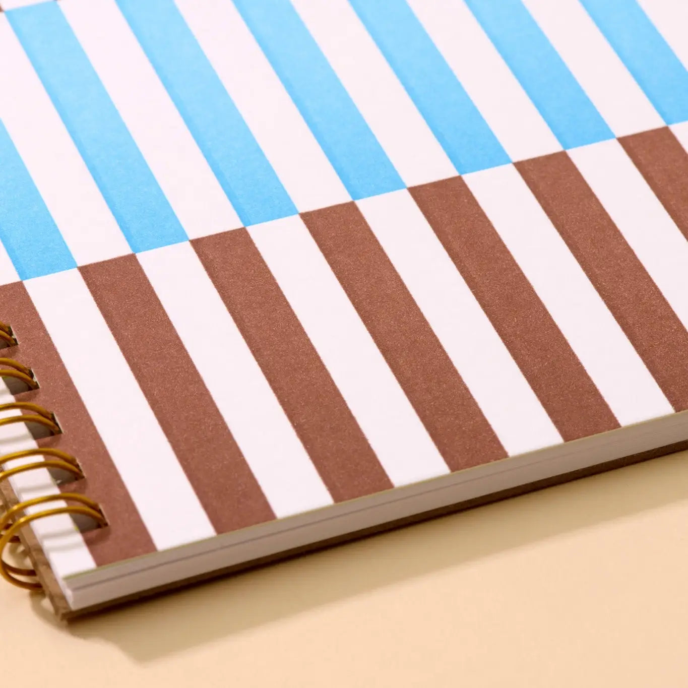 Striped Letterpress Spiral Notebook