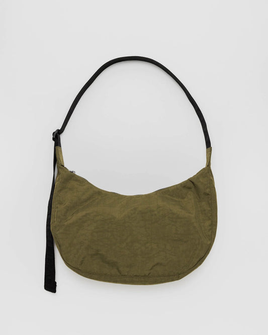 Medium Nylon Crescent Bag | Seaweed