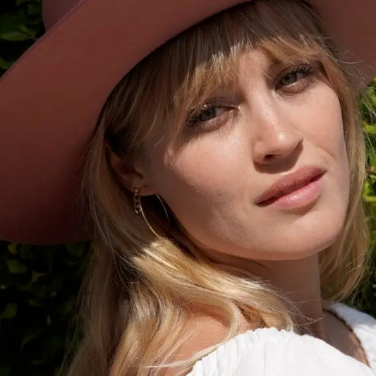 Post with Three Links Earrings (Gold Filled)