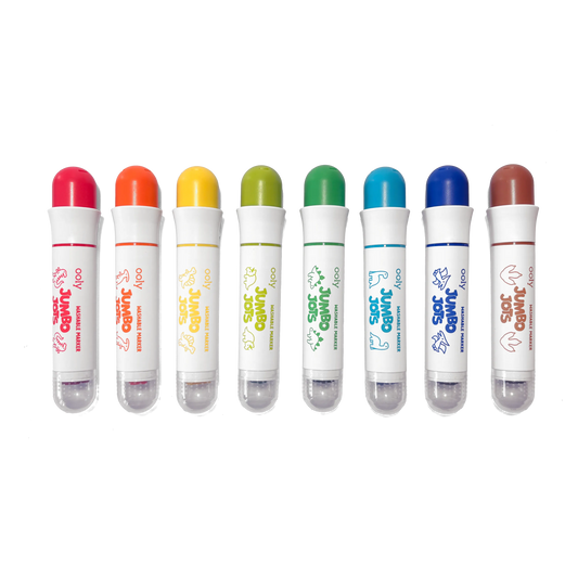 Jumbo Jots Dual Tip Dinosaur Stamp Markers - Set of 8