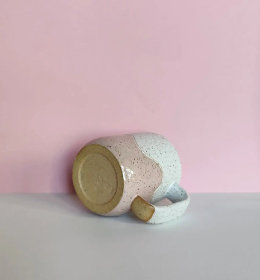 Pink and White Squiggle Mug | 16oz