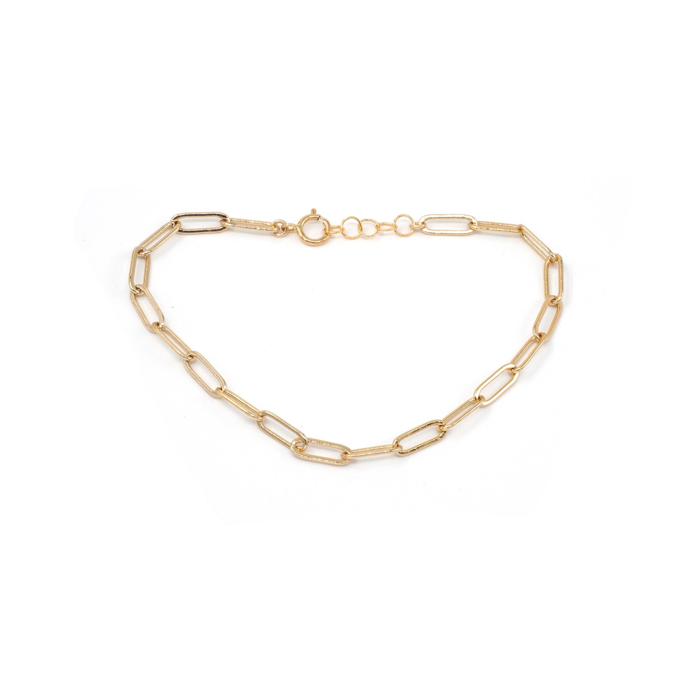 Gold Lily Link Chain Bracelet