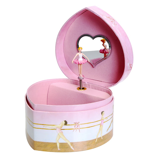 Heart Ballerina Jewelry Music Box
