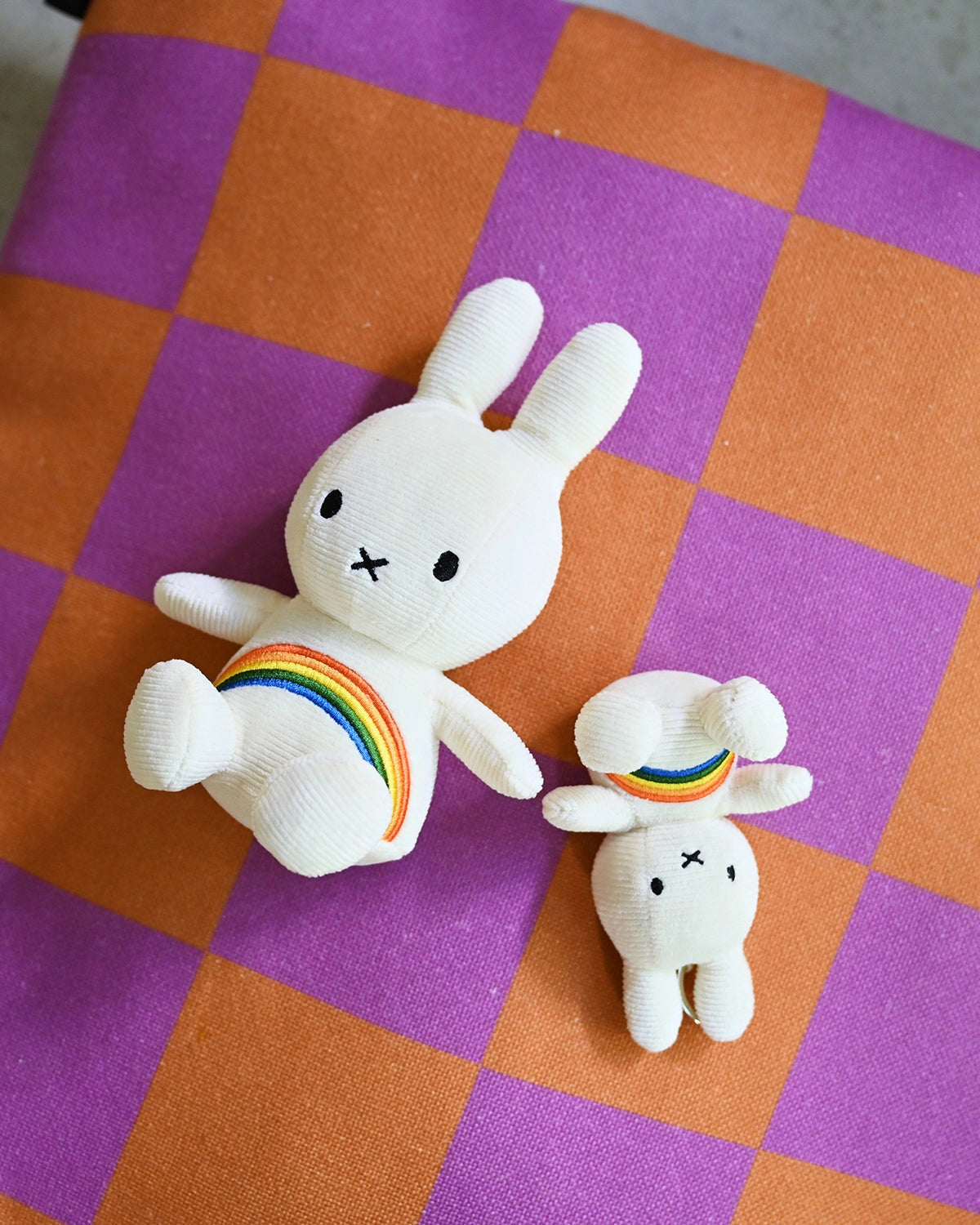 Plush Miffy Rainbow Off White 7"