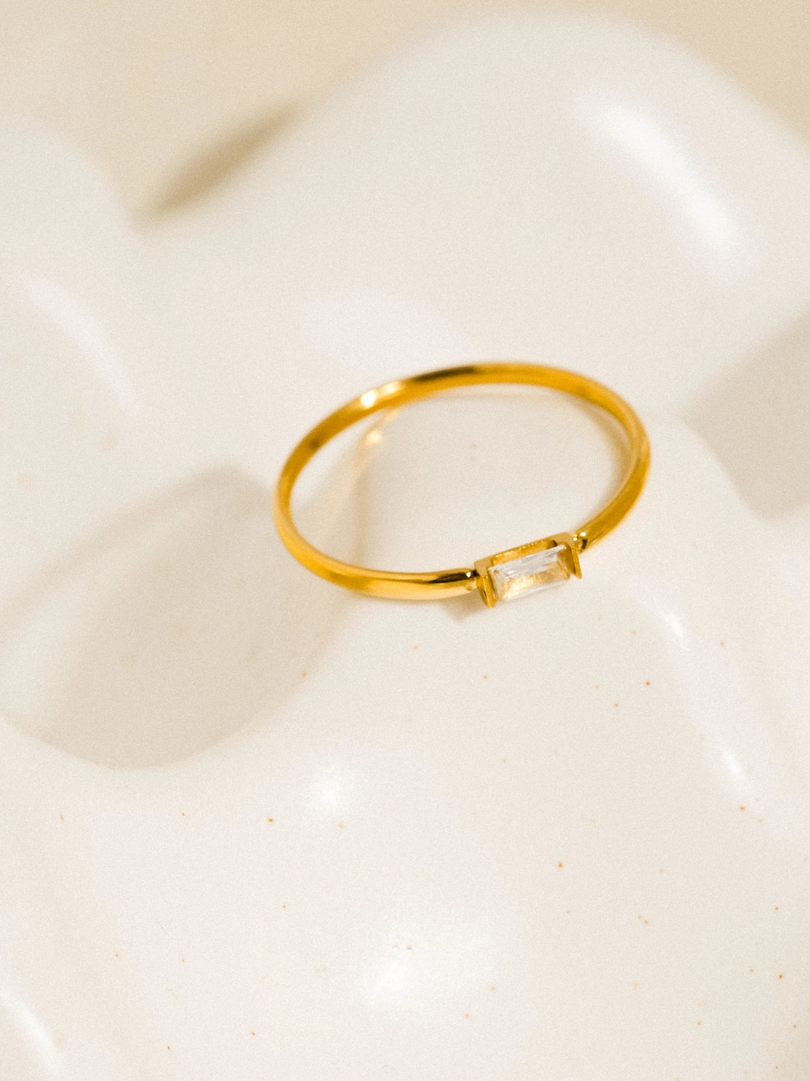 Côme 18K Gold Non-Tarnish Minimalist Thin Cz Band