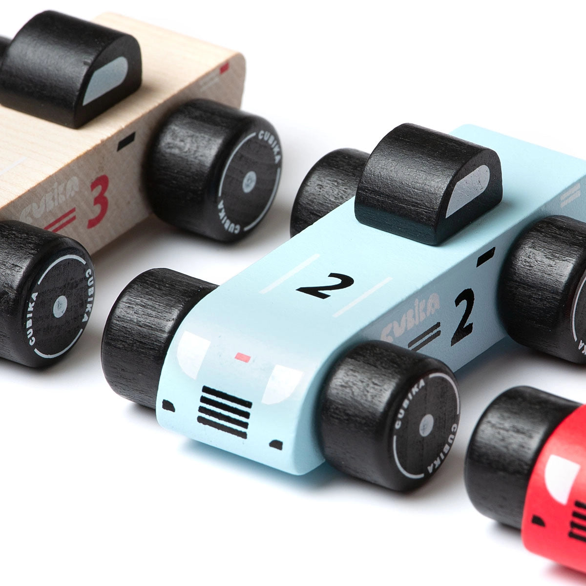 Wooden Vehicle Set - Racing Cars