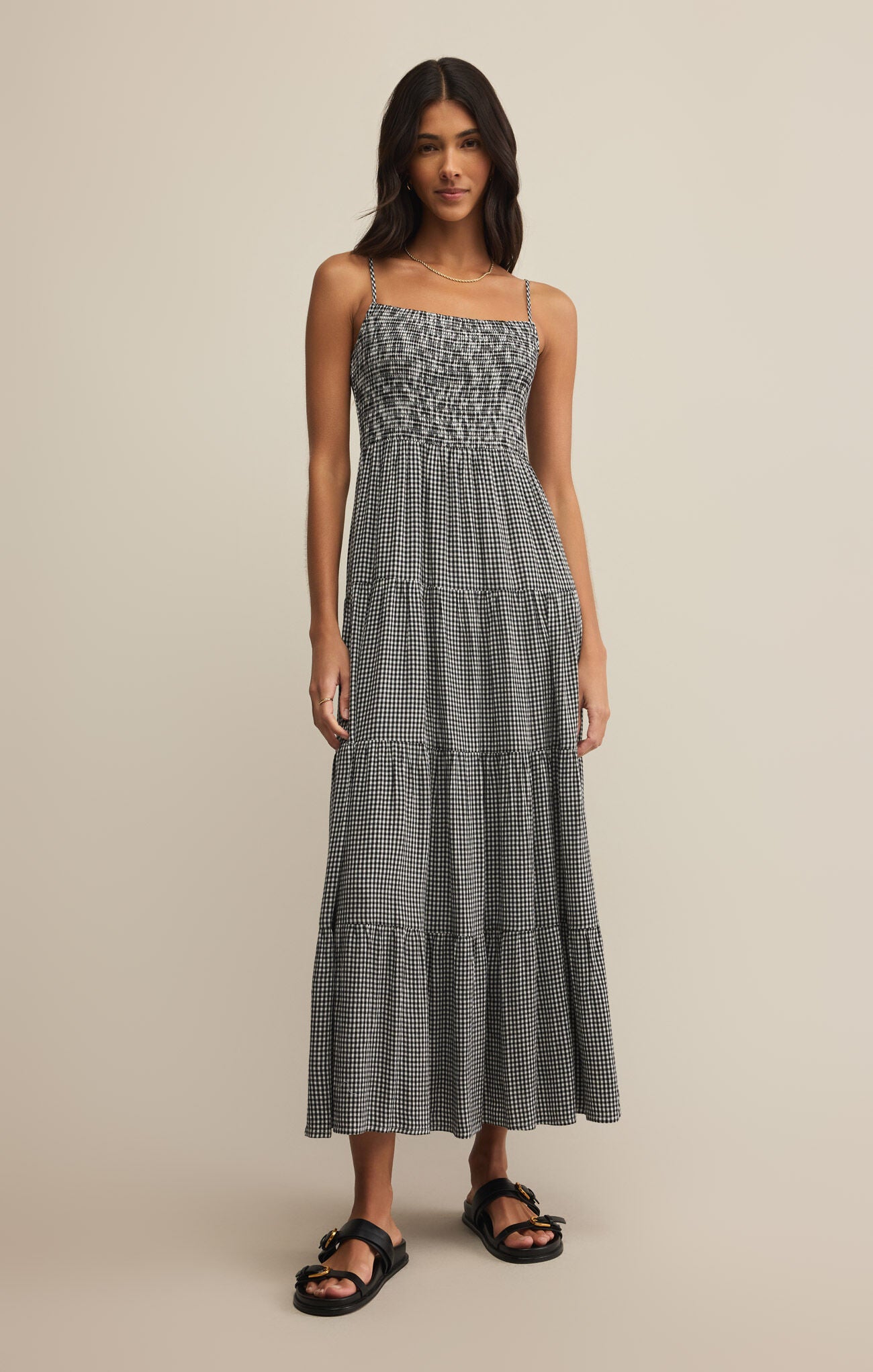 Balos Gingham Dress (Black)