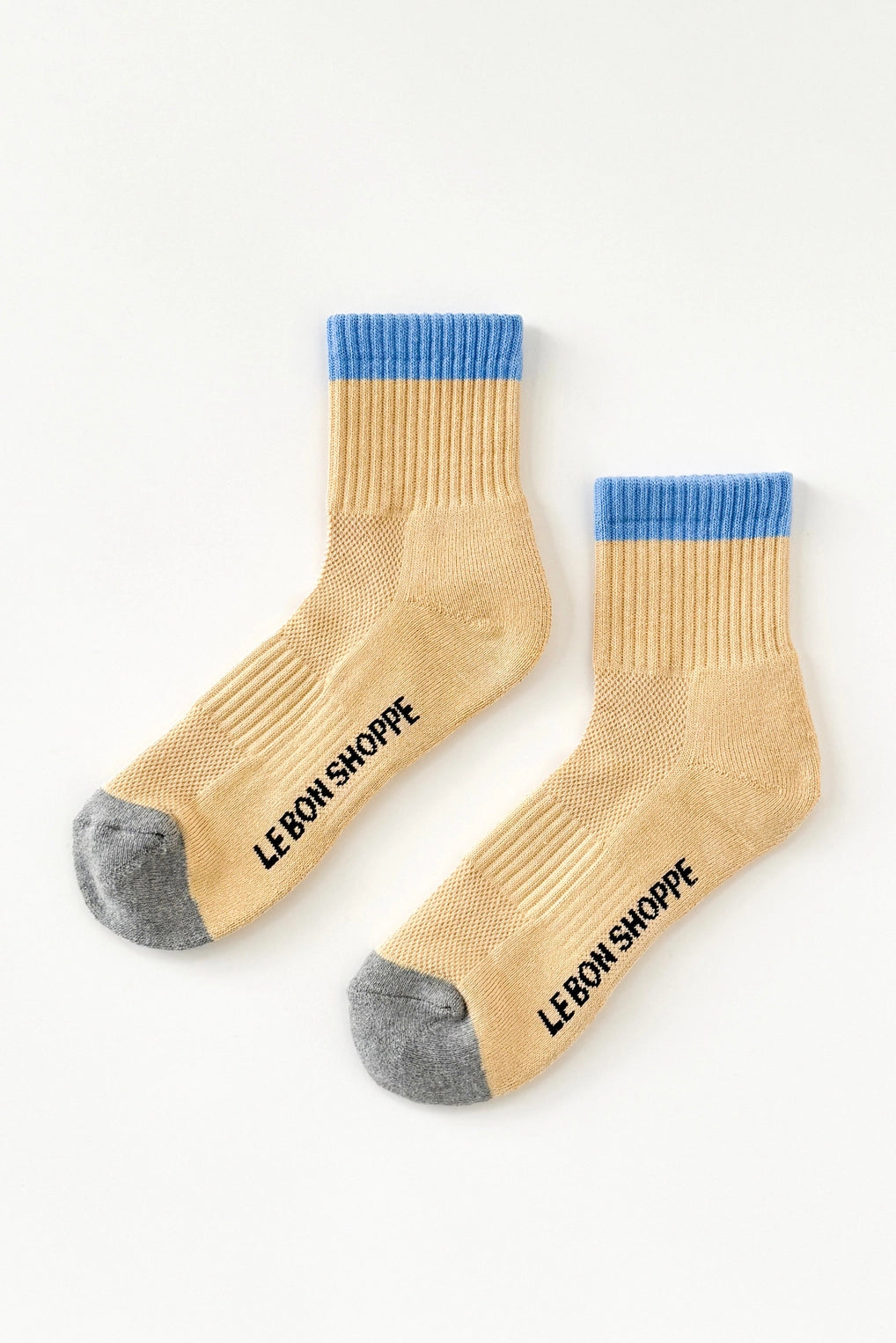 Color Block Girlfriend Socks (Yellow/Blue)