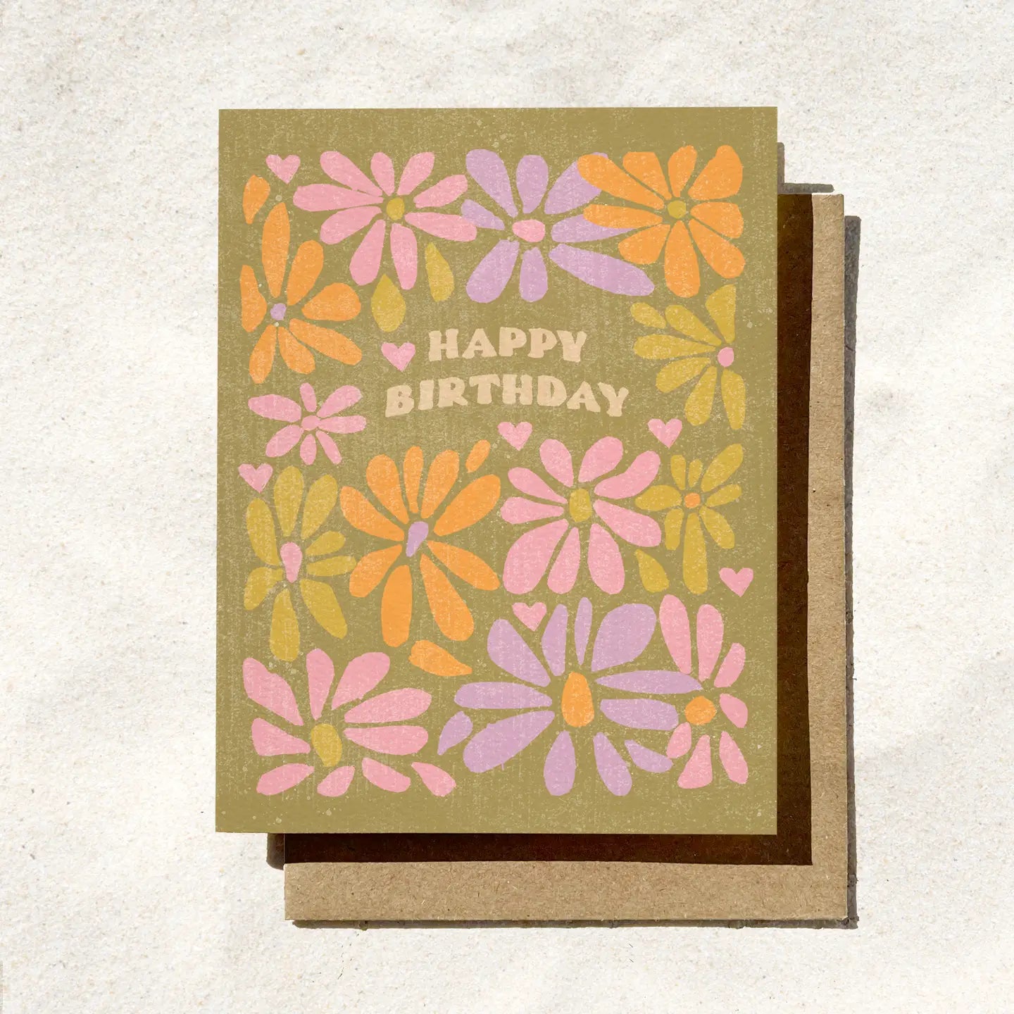 Happy Birthday Retro Flower