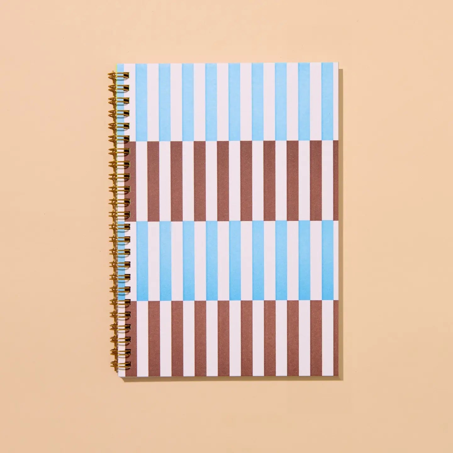 Striped Letterpress Spiral Notebook