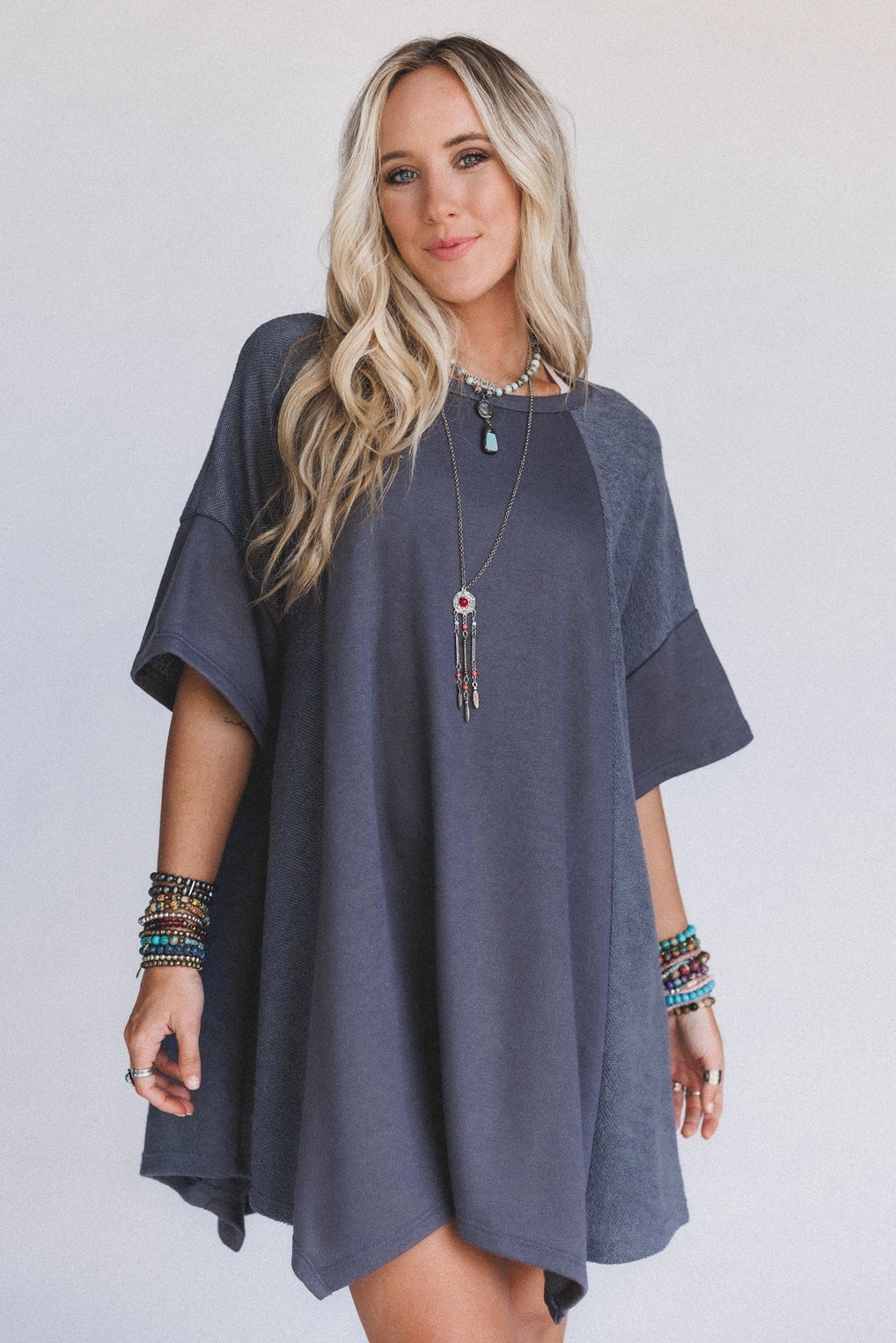 Meadowlight Tunic Dress - Charcoal