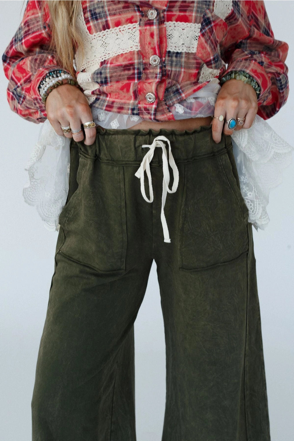 Heaven Sent Wide Leg Pant - Olive